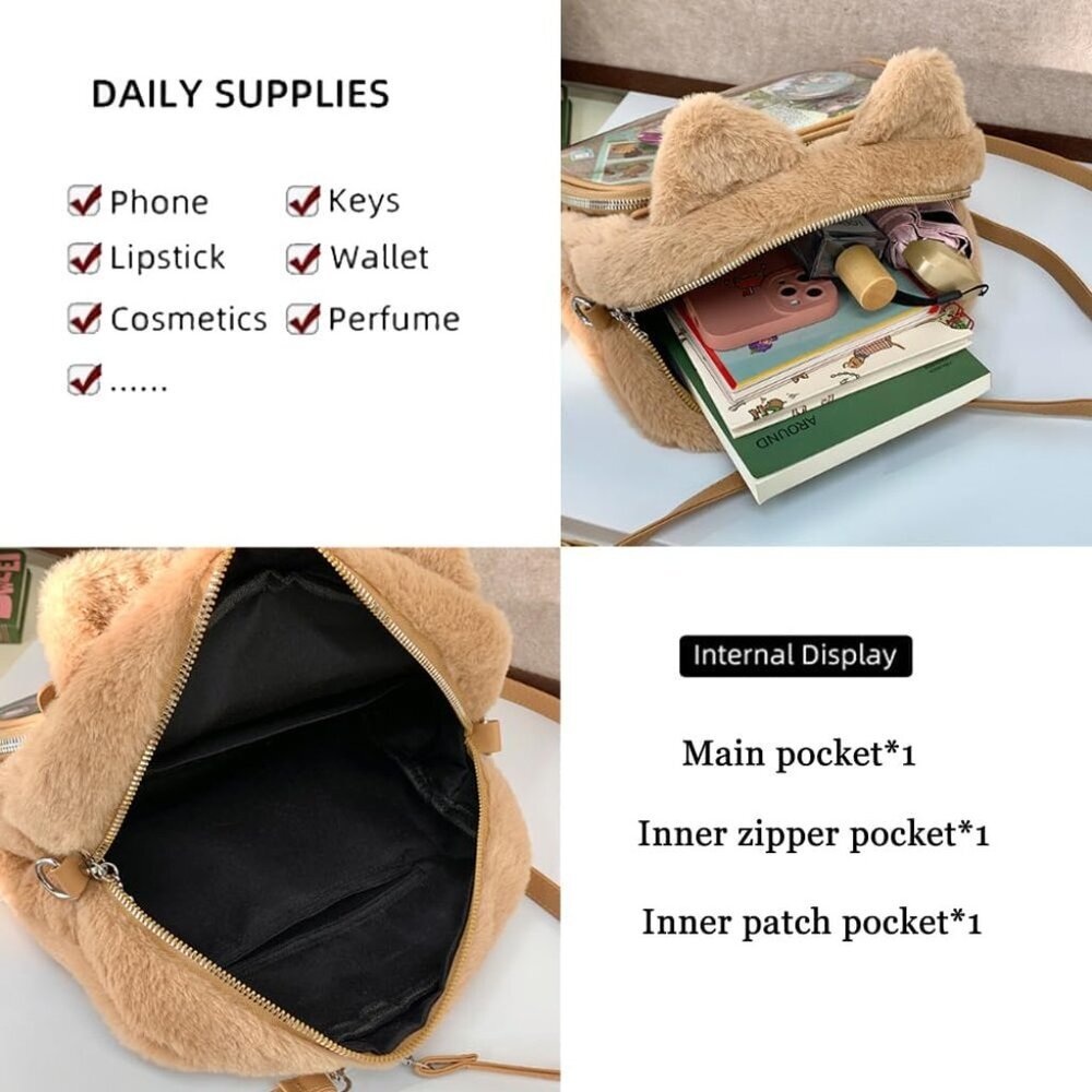 Versatile Kawaii Cat Backpack: Durable Daypack Wi… - image 5